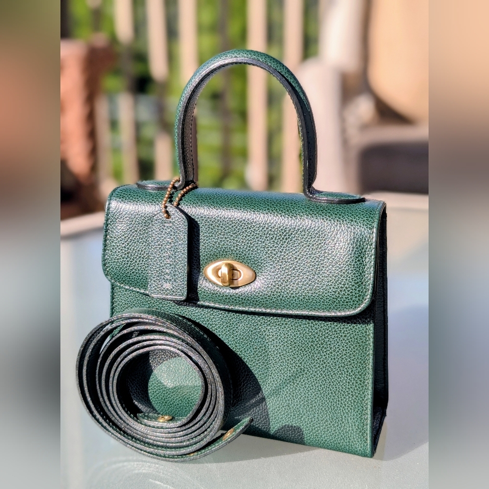 Vintage Coach 4413 Madison Gracie Purse Handbag Crossbody Forest Green